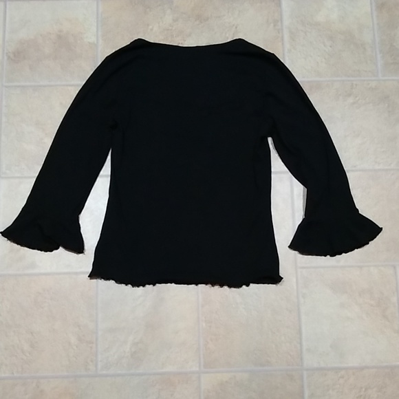 Black 3/4 Sleeve Blouse - Picture 6 of 6